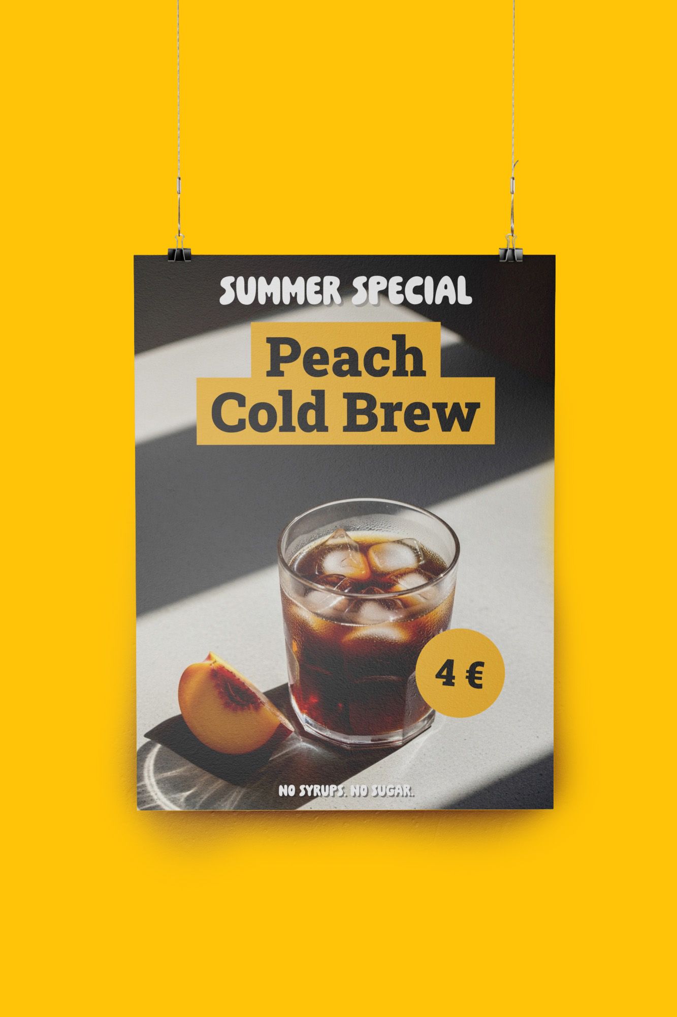 Kreative Werbematerialien wie dieses "Summer Special"-Poster, gestaltet von Visionary Berlin für die Pop-up-Events und Partner-Cafés von Beany.